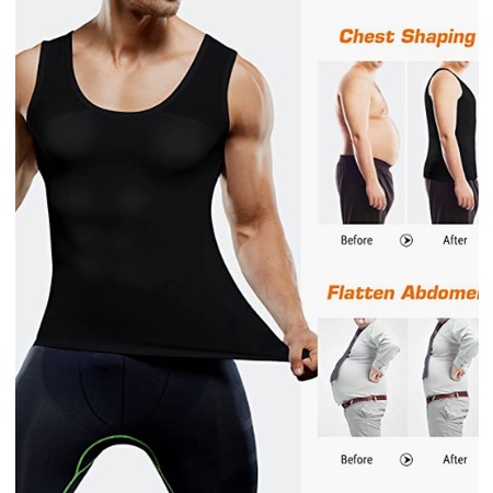 Áo gen nam định hình body - Đồ lót giảm béo bụng - Áo lót ba lỗ thể thao ôm body cho cơ bụng săn chắc