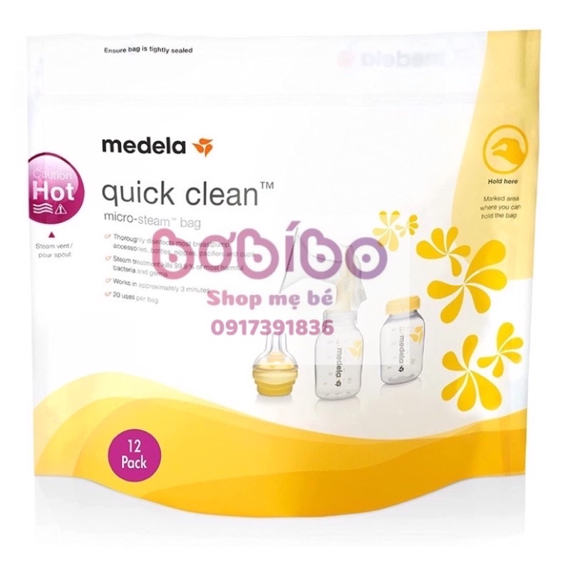 Túi tiệt trùng trong lò vi sóng Medela CHÍNH HÃNG