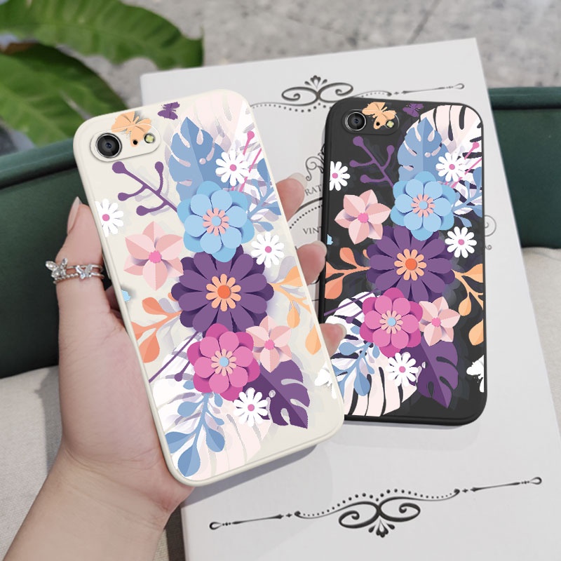 Ốp Điện Thoại Silicon Dẻo Họa Tiết Hoa Tinh Tế Cho IPhone 8 7 6 6S Plus SE 2020