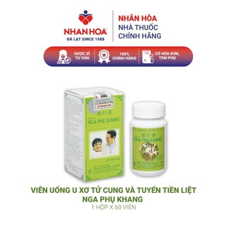Viên Uống Làm Giảm Kích Thước U Nang Buồng Trứng, U Xơ Tử Cung Và U Xơ Tuyến Tiền Liệt - Nga Phụ Khang hộp 60 Viên