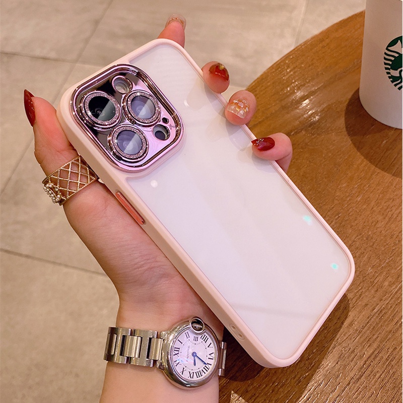 Ốp Điện Thoại Trong Suốt Đính Kim Tuyến Sang Trọng Chống Sốc Cho iPhone 14 13 12 11 Pro Max 14 Plus