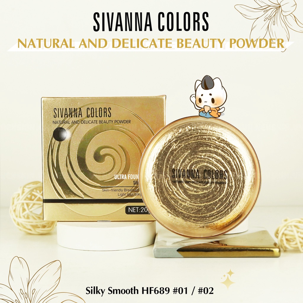Phấn Nền Kiềm Dầu Siêu Mịn Sivanna Colors Natrual And Delicate Beauty Powder Silky Smooth HF689