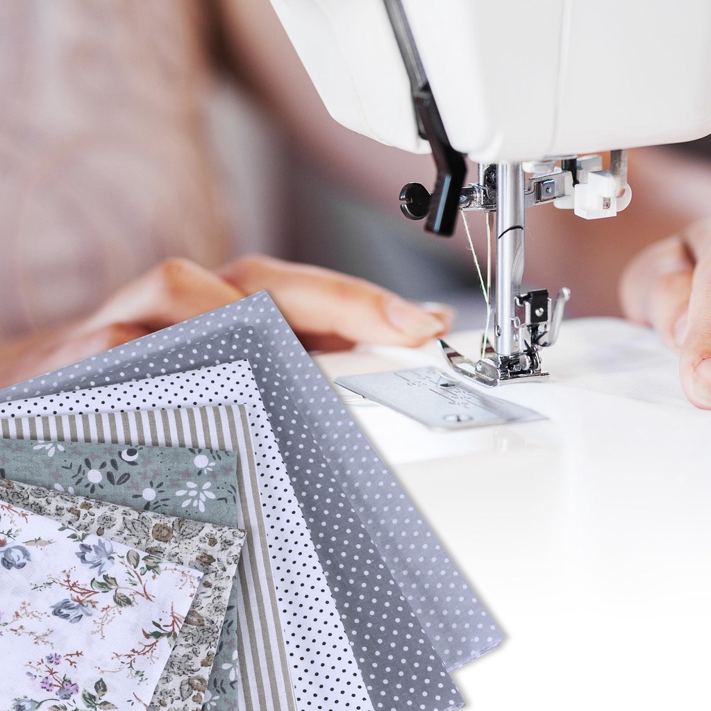 Set 7 Tấm Vải cotton In Họa Tiết Dùng May Vá Thủ Công diy