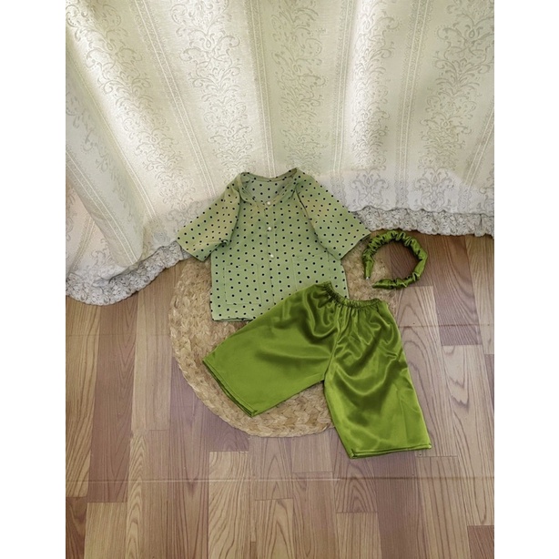 Bà Ba Lụa Cho Bé, Bà Ba Chấm Bi Bé Gái 3 Màu