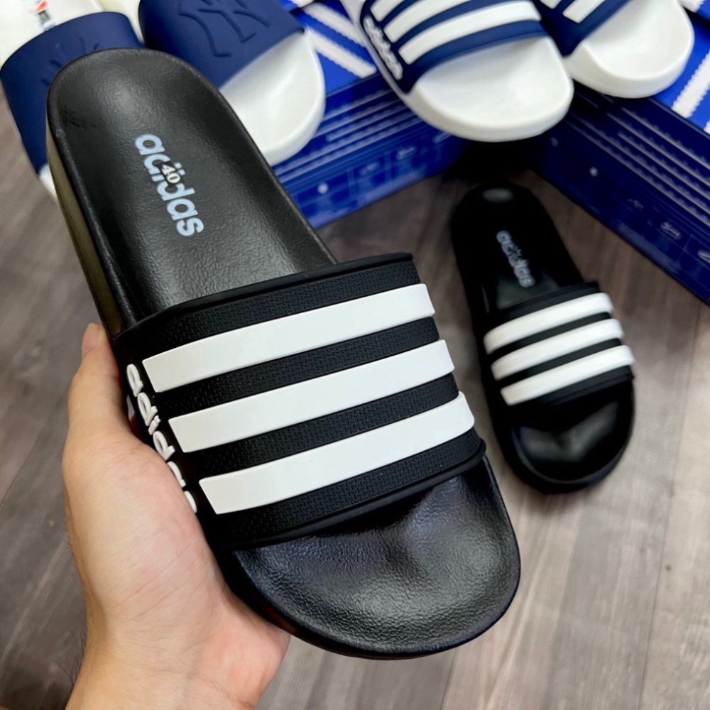 Dép Nam Nữ Thời Trang Quai Ngang Adidas Sọc Ngang Đẹp mẫu mới đi êm chân Shop AT