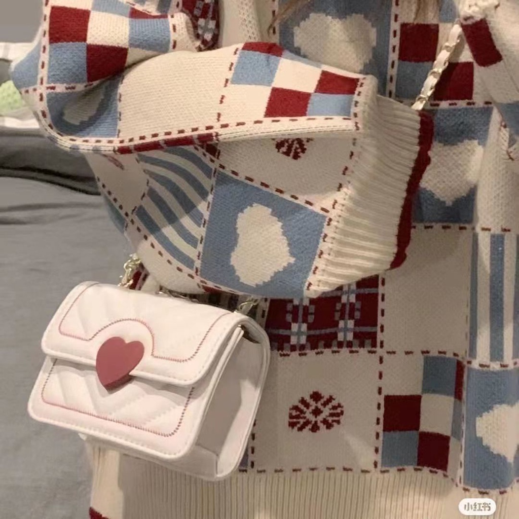 Jiashucheng Túi Xách Đeo Chéo Hình Vuông Nhỏ Màu Trắng Thêu Đường Chỉ Phối Dây Xích Thời Trang Mùa Hè Cho Nữ