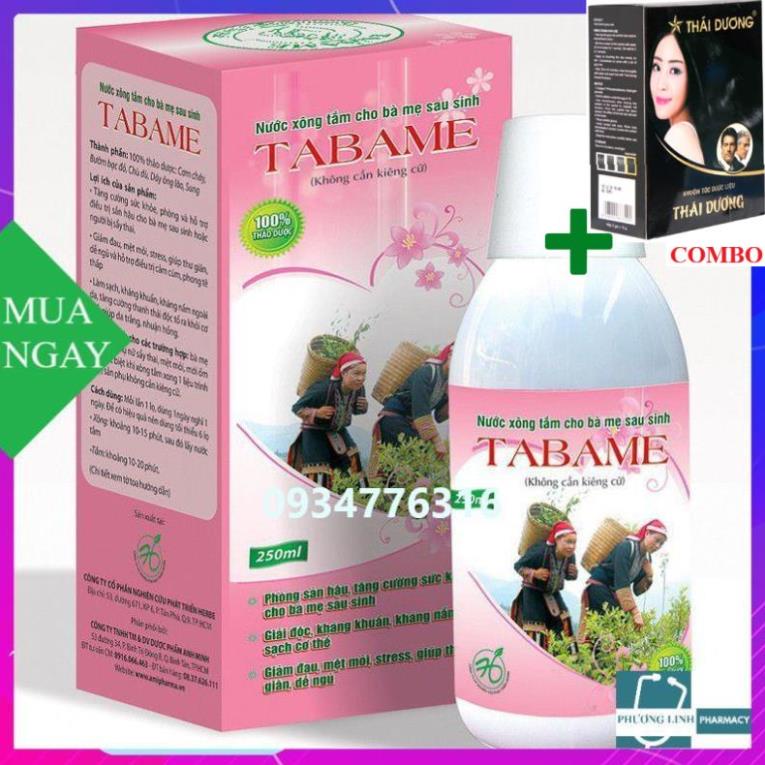 Combo Gội Là Đen Thái Dương+ TABAME - XÔNG TẮM CHO BÀ MẸ SAU SINH
