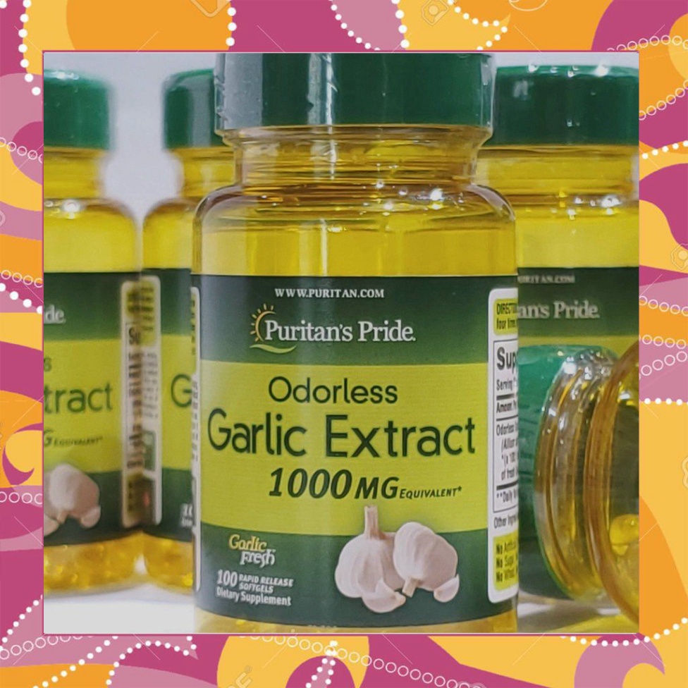 VIÊN UỐNG TINH DẦU TỎI PURITANS PRIDE garlic 1000mg 100 viên hy/NM/tg/NN
