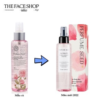 XỊT DƯỠNG THỂ HƯƠNG NƯỚC HOA PERFUME SEED ROSE BODY MIST THE FACE SHOP 155ML