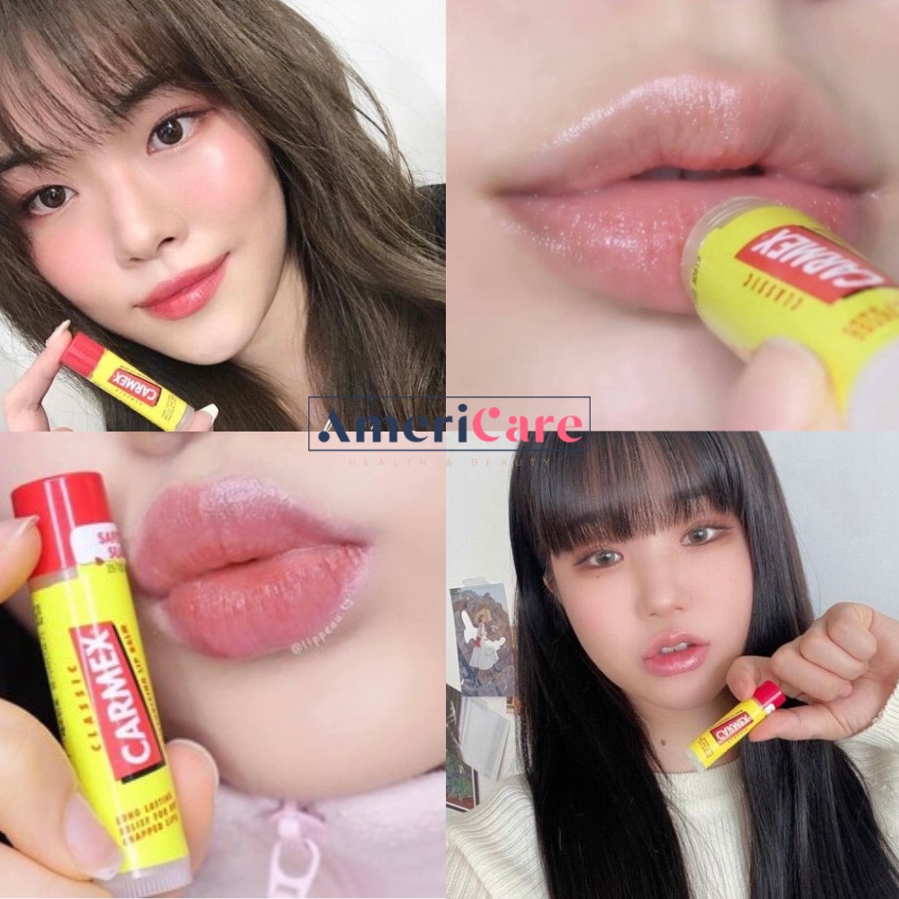 SON DƯỠNG CARMEX americarevn - đủ mùi (SPF15, Son Dưỡng Môi Không Màu- Bill Mỹ)