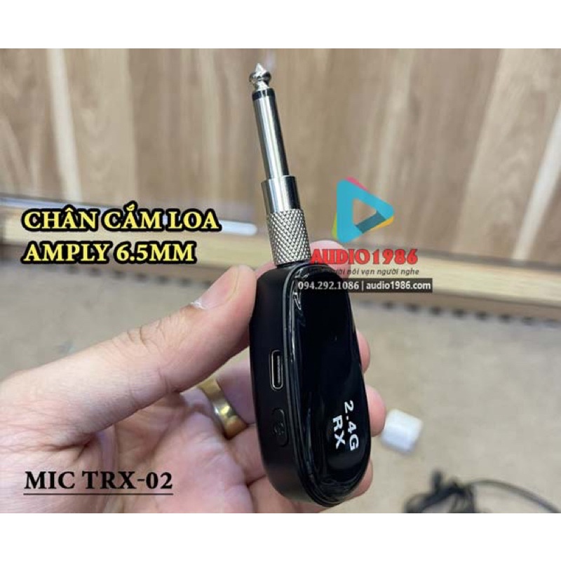 Mic không dây TRX-02 2.4G wireless quàng tai cho Loa Âm Ly, Máy Trợ giảng, loa kéo
