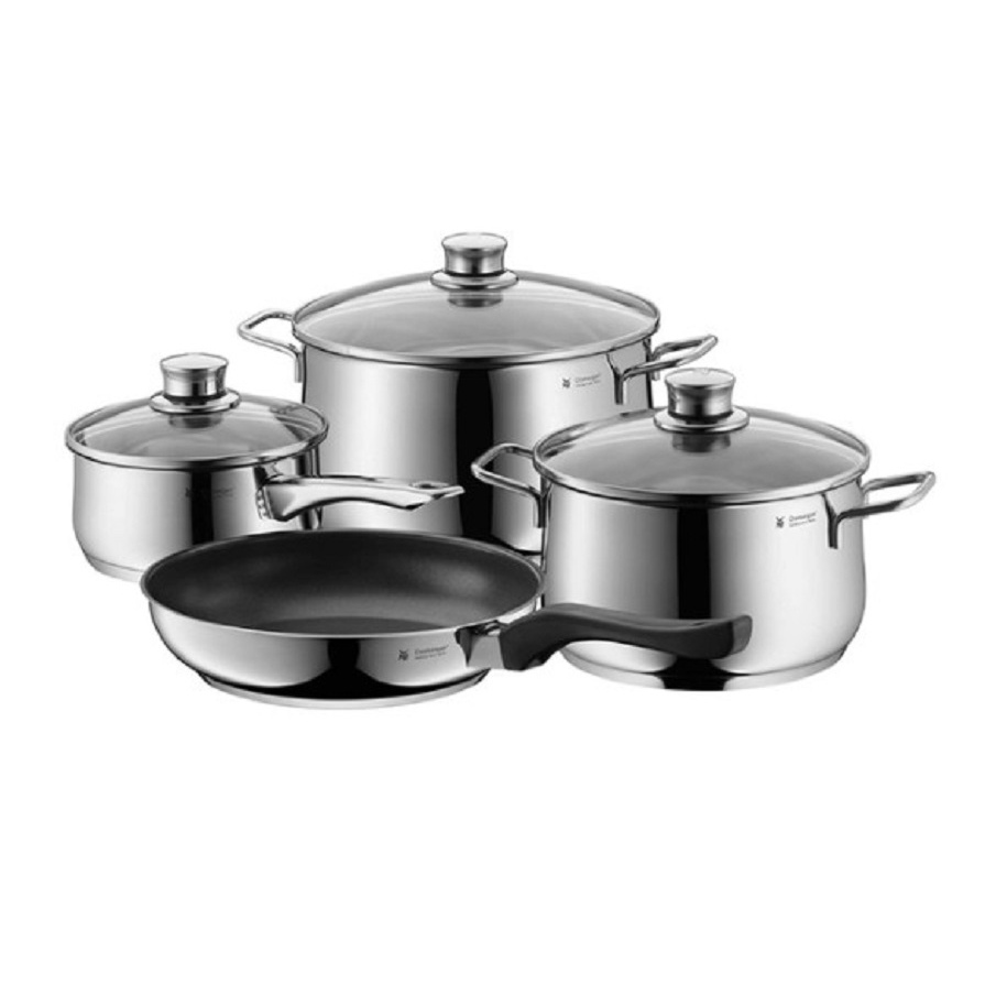 Bộ Nồi Chảo Inox WMF Diadem Plus 4 Món Cookware Set Đáy Từ 3 Lớp - 0730276040