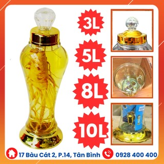 Bình thủy tinh ngâm rượu 3l 5l 8l 10l có vòi/không vòi. bình ngâm sâm 3 lít phú hòa, bình đựng rượu đẹp, giá rẻ