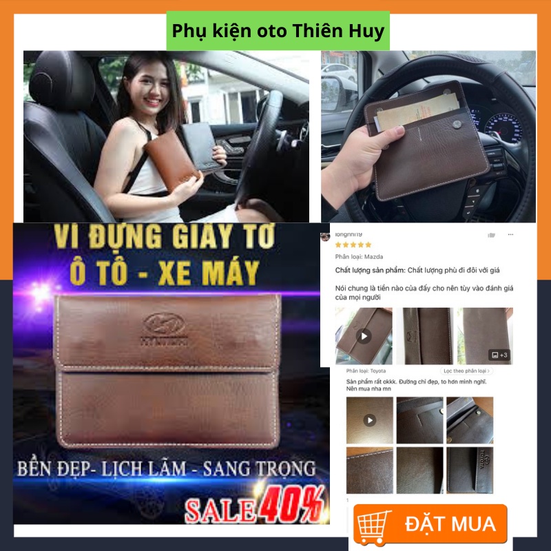 Ví Da Đựng Giấy Tờ Đăng Kiểm Xe Ô To Xe Hơi Cao Cấp Có Kèm Theo Logo Các Hãng Dòng Xe