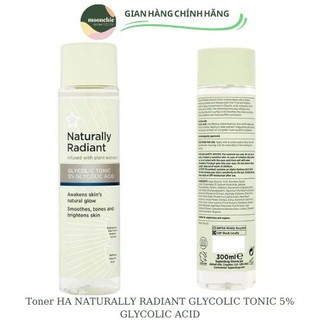 Toner tẩy da chết sáng da superdrug AHA Naturally Radiant Glycolic Tonic 5% Glycolic Acid Toner 100ml/300ml/30ml