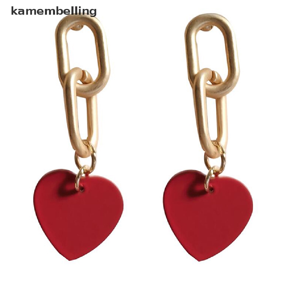 Đôi Khuyên Tai Nơ / Trái Tim Đỏ Thời Trang Cho Nữ