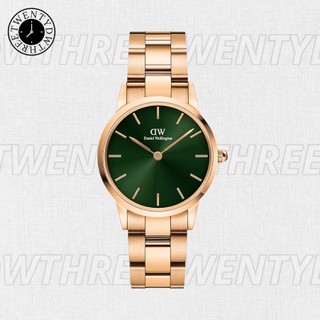 Đồng hồ nam nữ dw iconic link emerald rose gold