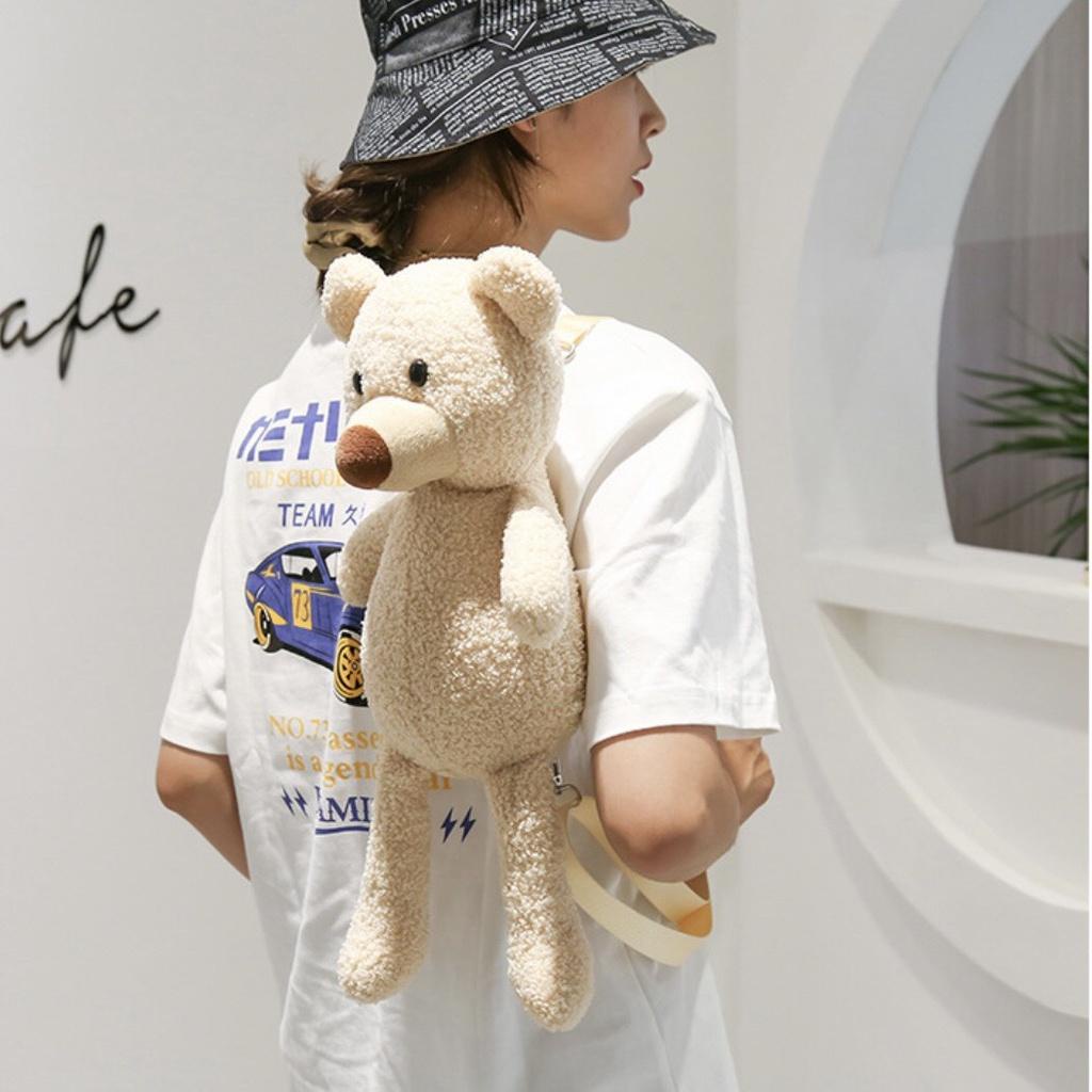 Túi Đeo Chéo Gấu Bông Xinh Xắn Gấu Teddy - Balo Gấu Bông Hình Gấu Dễ Thương