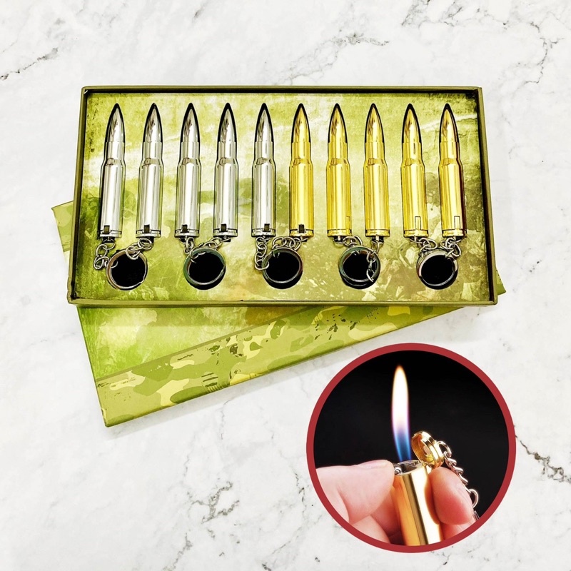 Móc Khoá Đa Năng Kim Loại Hình Viên Kẹo Đồng Vàng - Bạc