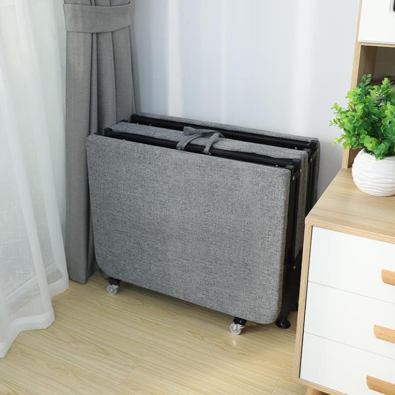 Giường Gấp Văn Phòng Khung Thép Chắc Chắn Chịu Tại 150kg, Giường Xếp Thông Minh Có Bánh Xe Di Chuyển Dễ Dàng | BigBuy360 - bigbuy360.vn