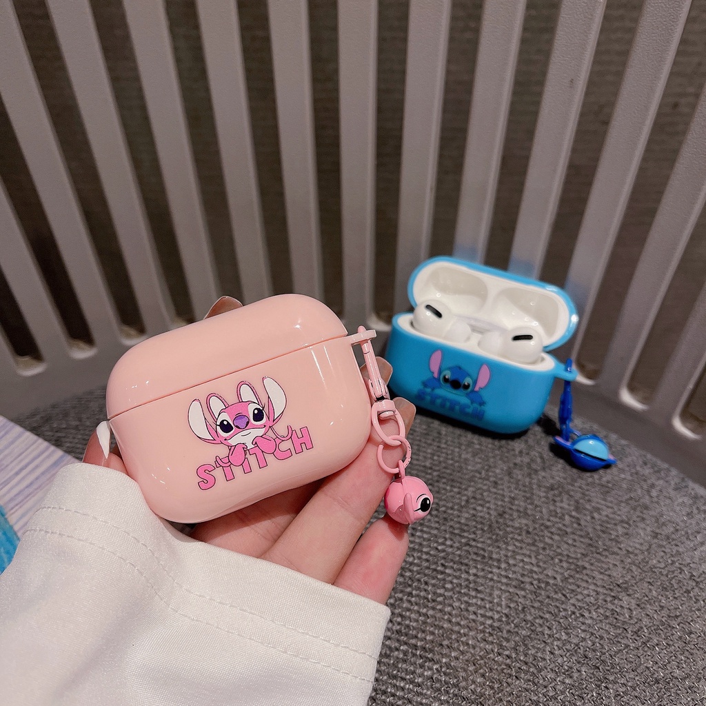 Vỏ Bảo Vệ Hộp Sạc Tai Nghe AirPods 1 2 3 2021 Pro2 2022 Bằng Silicon Hình Stitch Dễ Thương
