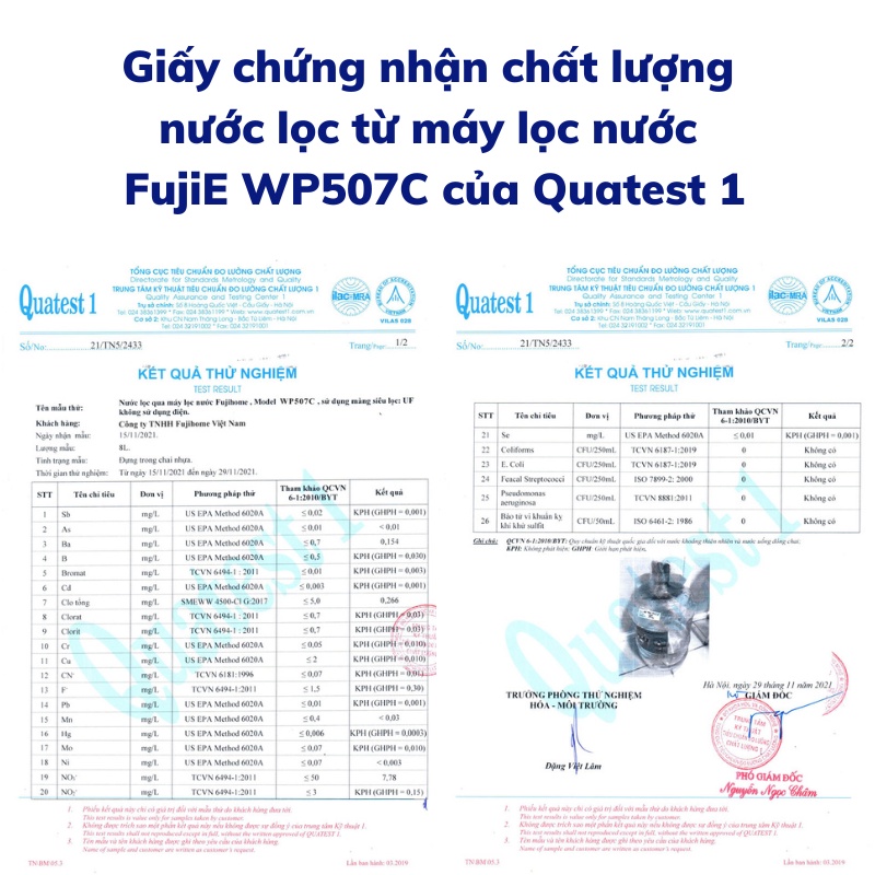 Máy lọc nước UF siêu lọc FUJIHOME WP507C Tích hợp làm nước nóng lạnh - Công nghệ Nhật bản - Bảo hành toàn quốc