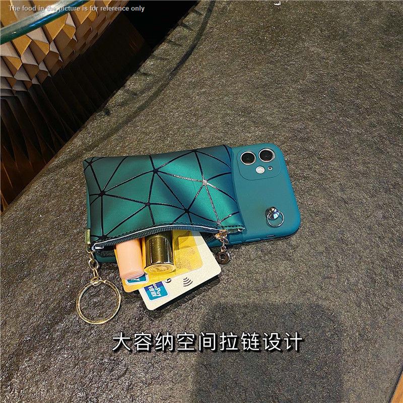 Hàng Mới Về Ốp Điện Thoại Mềm Có Ví Đựng Tiền Và Dây Đeo Chống Rơi Cho Apple Iphone 12 11pro X 8plus 7