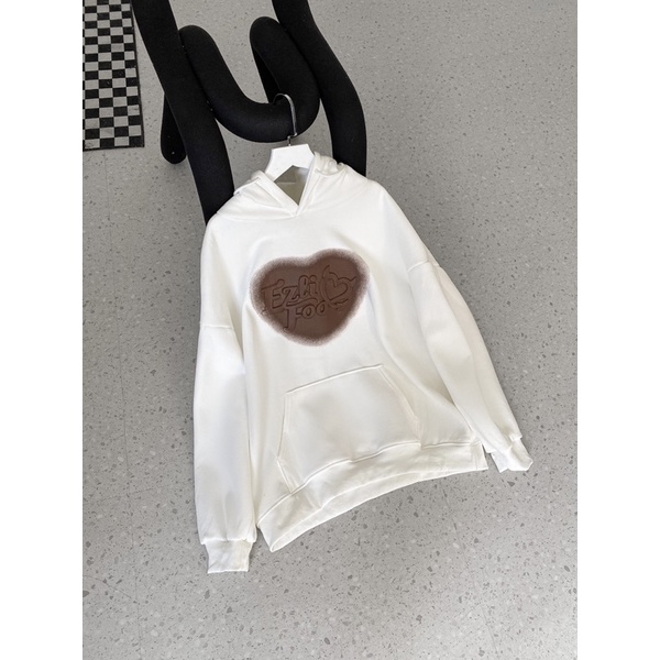 Áo hoodie nỉ bông unisex form rộng HEART cao cấp AN6252 by COCCACH