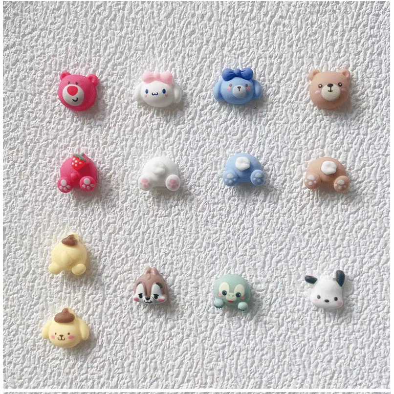SANRIO Set 20 Phụ Kiện Trang Trí Móng Tay 3D Hình Động Vật Hoạt Hình Xinh Xắn Đáng Yêu
