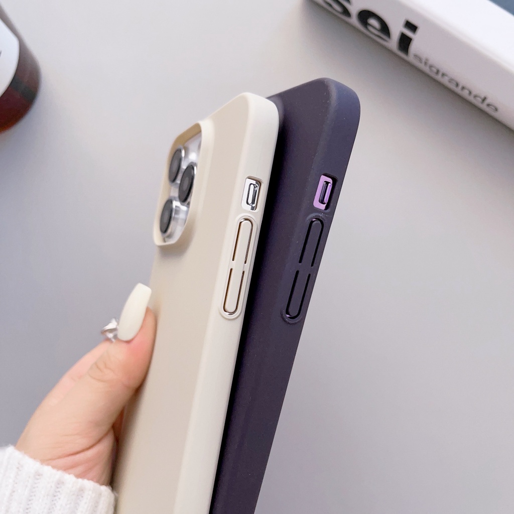 Ốp Điện Thoại TPU Mềm Chống Sốc Màu Cà Phê Cho iPhone 14 13 12 11 Pro Max XR XS 7 8 Plus