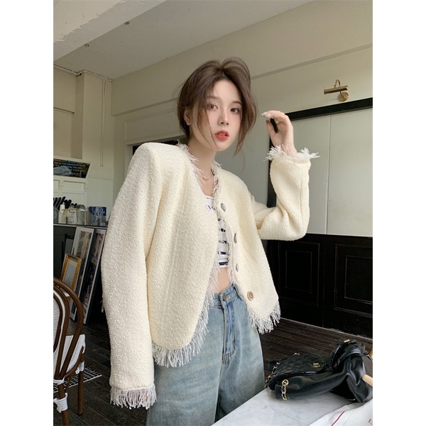 Áo Khoác Ngắn Tay Dài Thiết Kế Mới Thời Trang Theo Phong Cách Hàn Quốc Cho Nữ