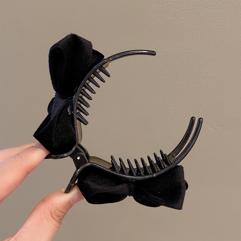 Kẹp Tóc Nơ Bằng Nhung Xinh Xắn Dành Cho Nữ