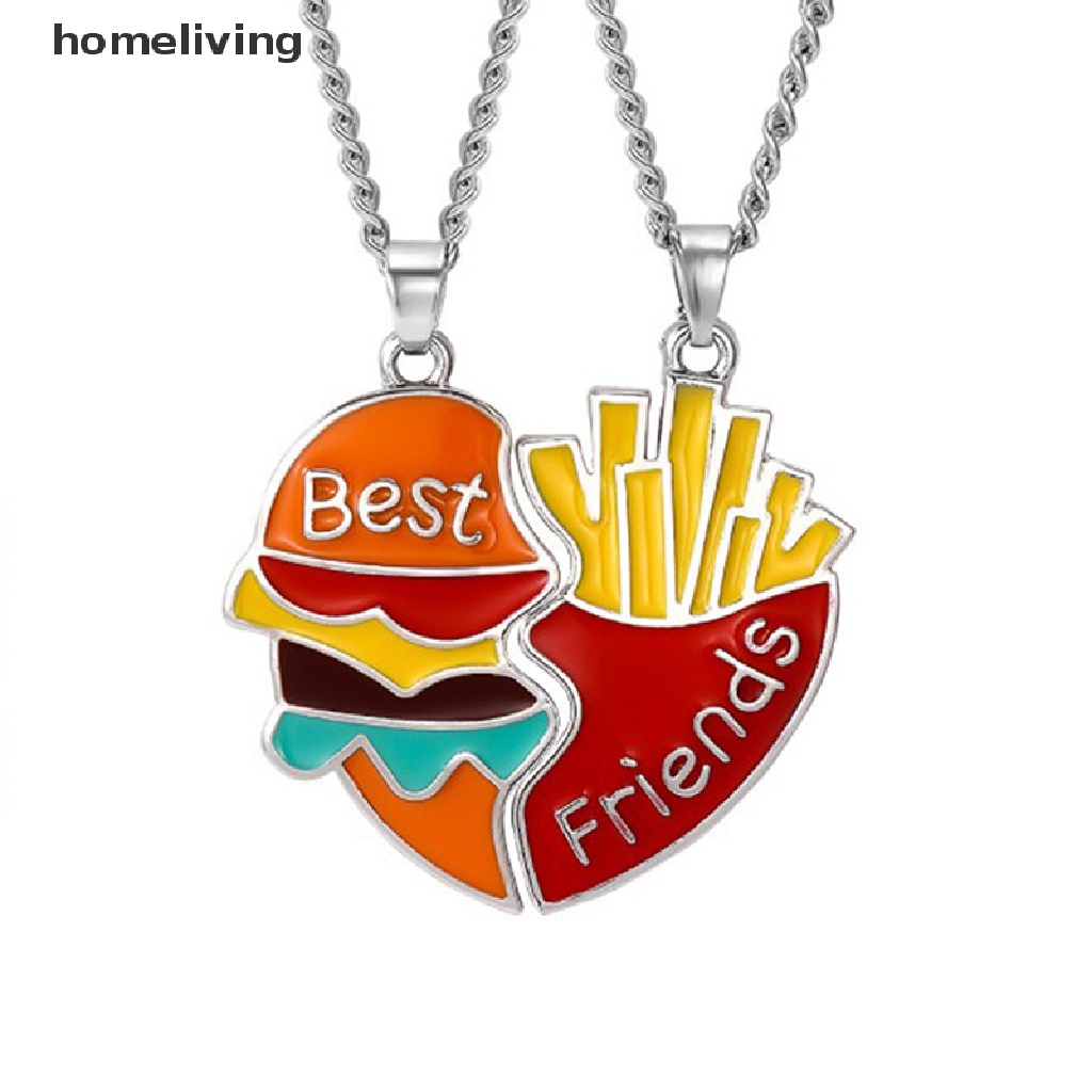 Set 2 Vòng cổ Tình Bạn Mặt Trái Tim Ghép Mảnh Ghép Khắc Chữ Best Friends Thời Trang Mới 2022