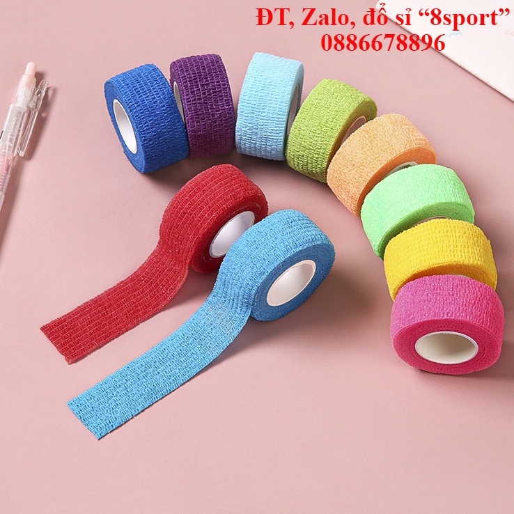 Băng keo thể thao, dán cơ cố định khớp và dây chằng loại 2,5cm màu NÂU NHẠT