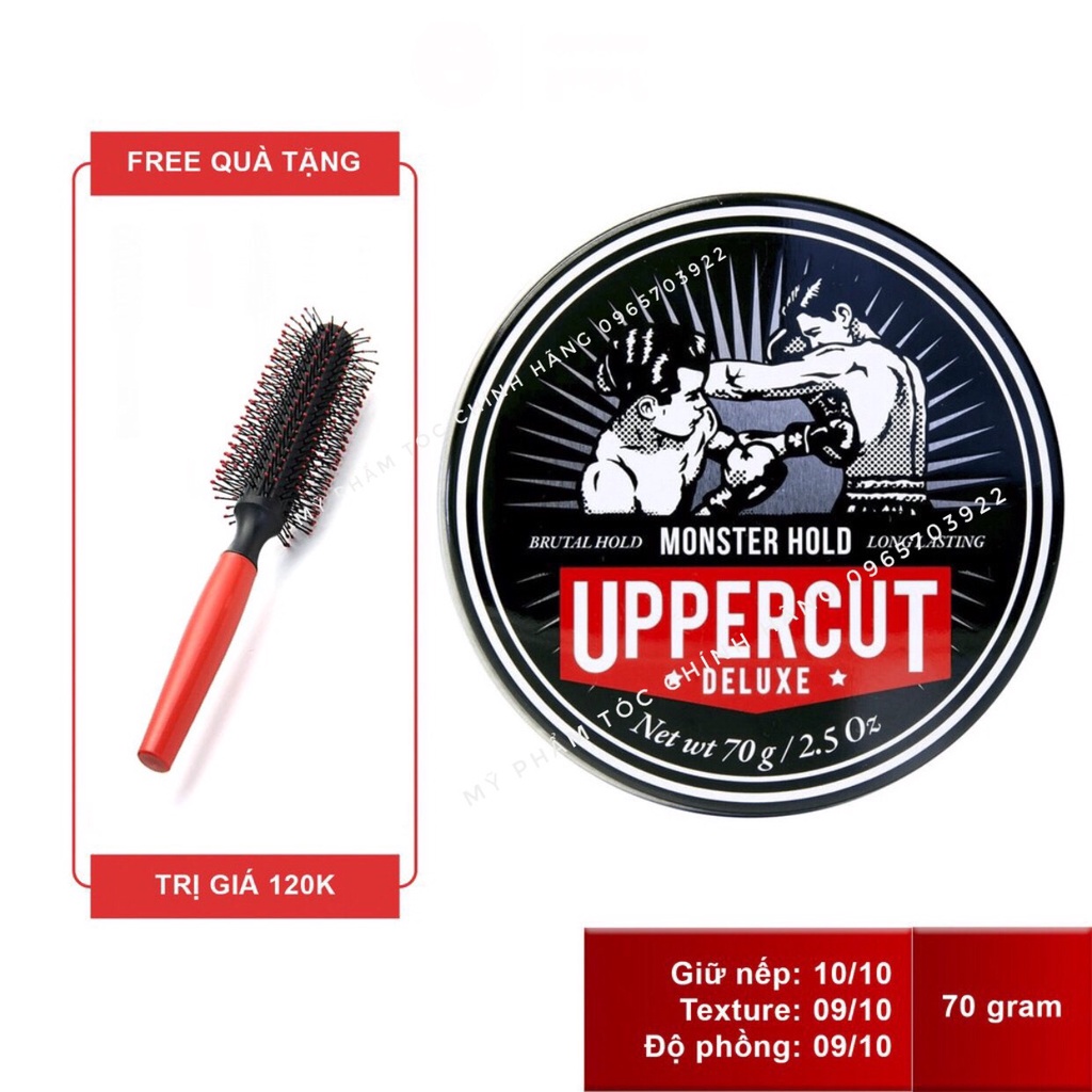 sáp vuốt tóc UPPERCUT DELUXE - Pomade, MONTER HOLD 70g