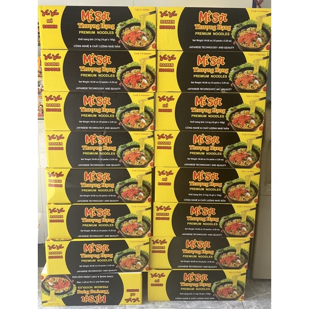 Thùng Mì sợi tươi thượng hạng Yon Yon (quy cách 12g/thùng) - Hàng chính hãng Công Ty Vikyfood.