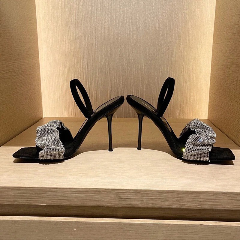 Sandal quai nhũ đá  hàng cao cấp gót cao 10cm.