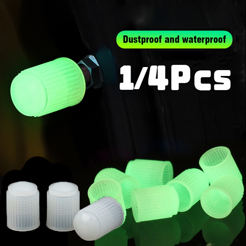 1 / 4 Nắp Van Dạ Quang Trang Trí Bánh Xe Hơi