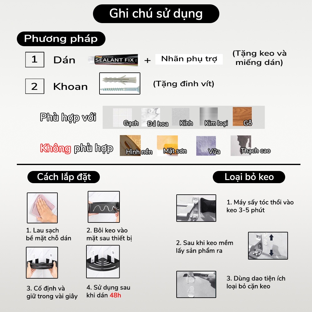 Kệ để đồ nhà tắm YAKELI cao cấp chống han gỉ - Y09 | BigBuy360 - bigbuy360.vn