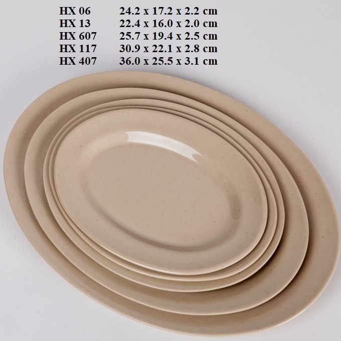 Dĩa hột xoài nhựa Melamine màu Nâu