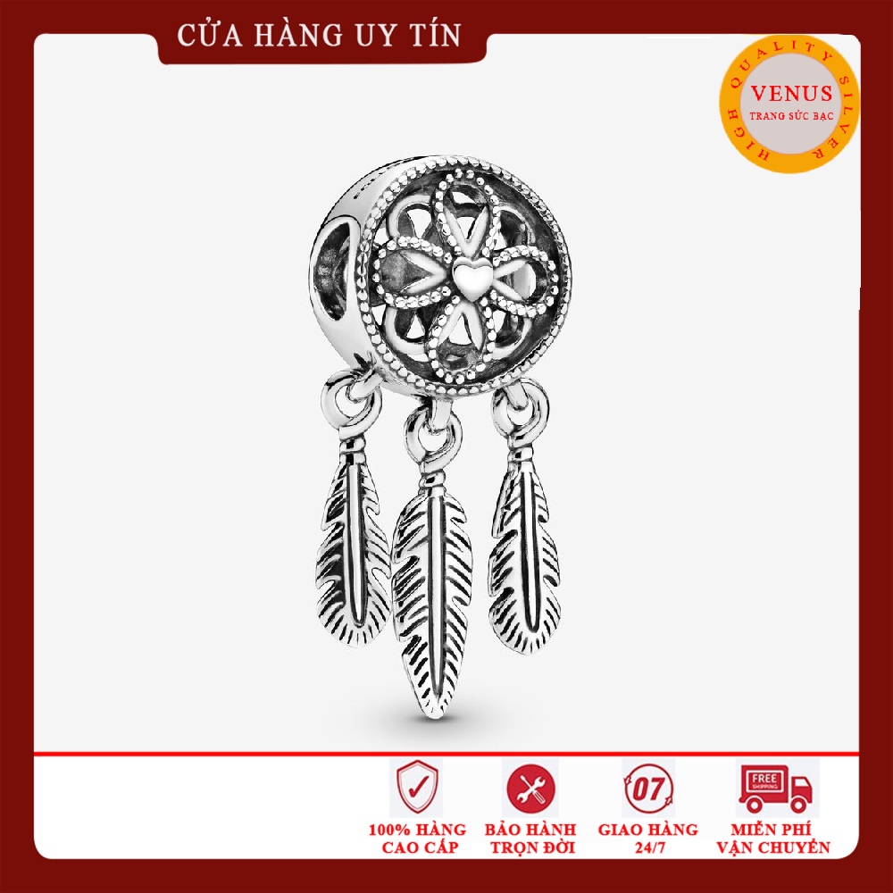 Charm Dream Catcher loại cao cấp, ẢNH và VIDEO thật, chuẩn bạc 925- Trang sức bạc Venus