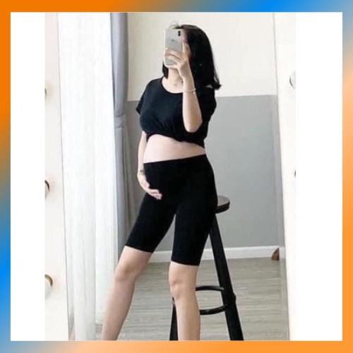 Quần legging Lửng Bầu Trên Gối Vải Cotton Co Giãn Siêu Thoải Mái