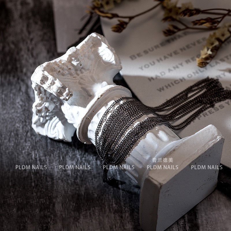 Xích nail bạc,đen ,vàng gắn trang trí móng tay