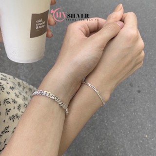 Lắc tay đôi bạc ta nam nữ dày dặn vòng tay đôi bạc thật giá rẻ CHY SILVER