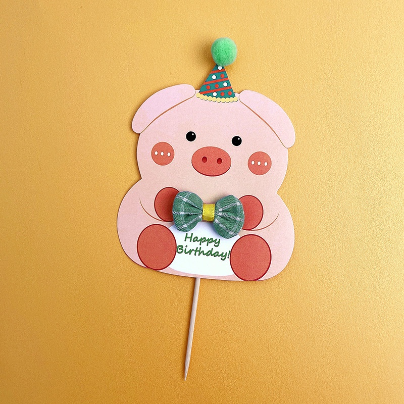 Phụ Kiện Trang Trí Bánh Kem Hình Động Vật Hoạt Hình Dễ Thương