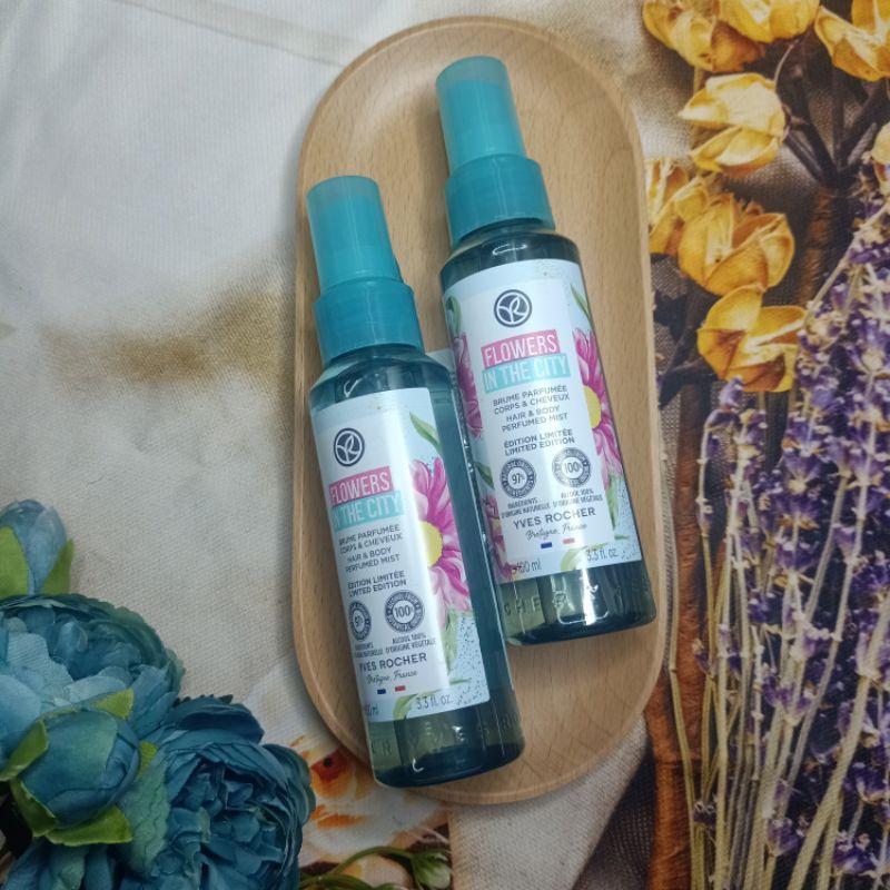 Xịt thơm body và tóc FLOWERS IN THE CITY của Yves Rocher Pháp 100ml