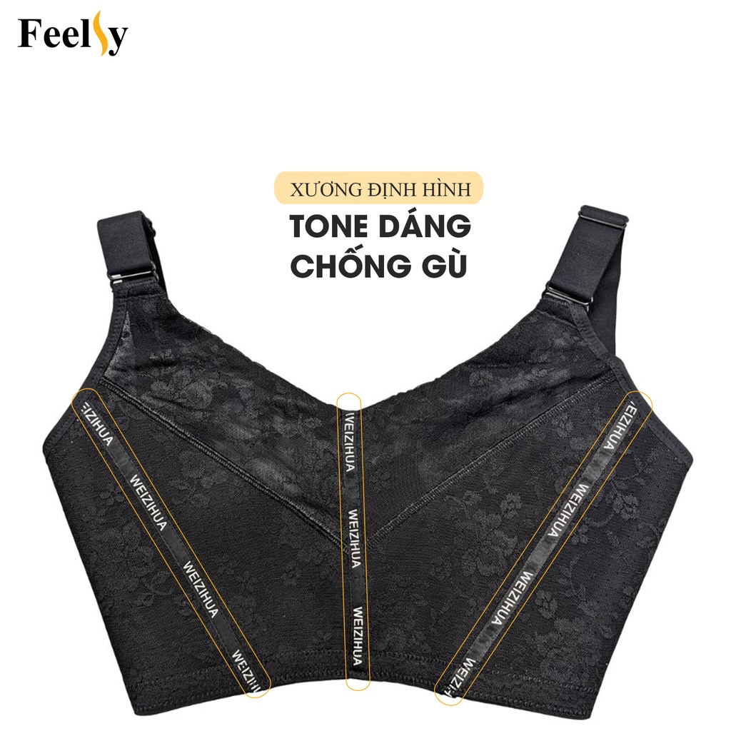 Áo gen định hình Feelsy A500 gen mỡ lưng nách, nâng đẩy ngực, mặc cùng áo ngực
