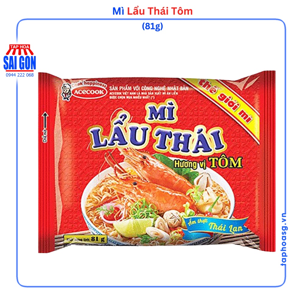 Mì Lẩu Thái Tôm 80g Vị Chua Cay Sản Phẩm Của Công Ty Acecook Việt Nam
