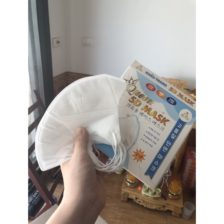 Khẩu trang 5D mask kháng khuẩn hộp 10c- Hàng chính hãng