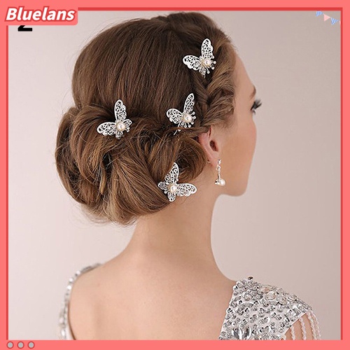 Set 6 Trâm Cài Tóc Chữ U Hình Bướm Dành Cho Cô Dâu